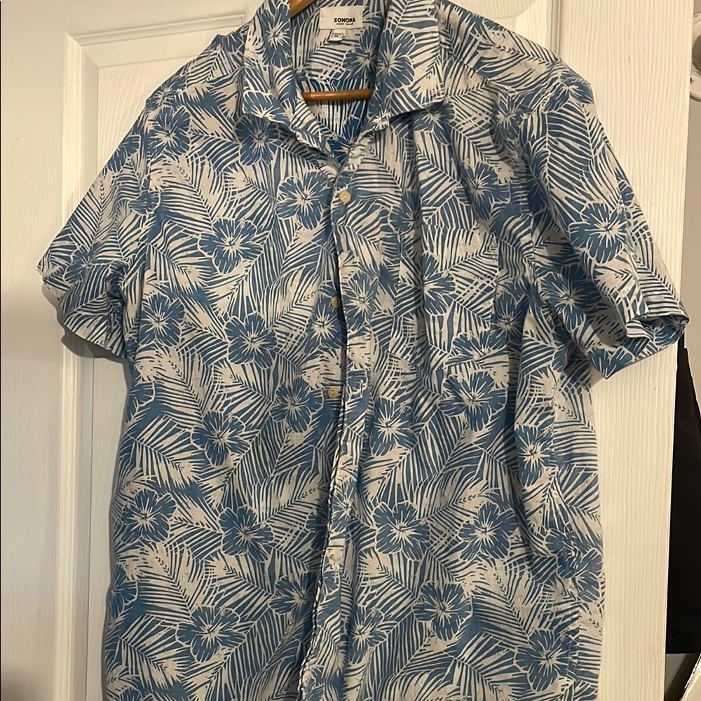 Sonoma Blue Floral Men's Shirt